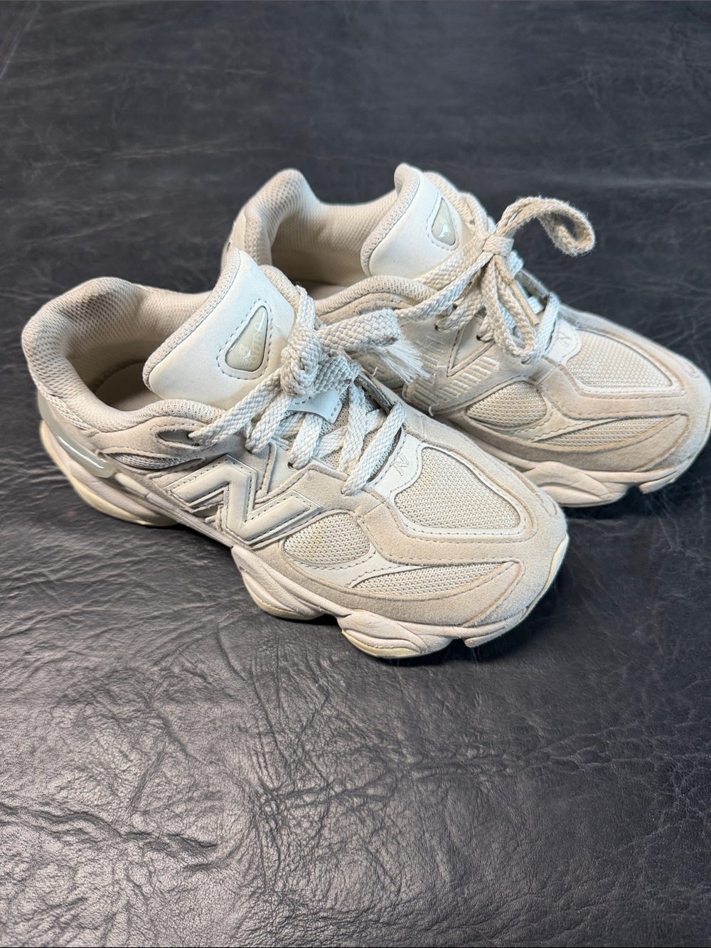 Kids New Balance 9060 cream color